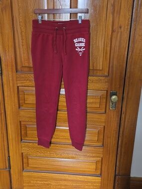 Beaver Canoe Women's Maroon Jogger Sweatpants